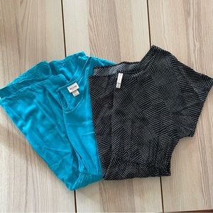 Mini Sundress Lot of 2 Mossimo & Xhilaration XL Aqua Blue Black White